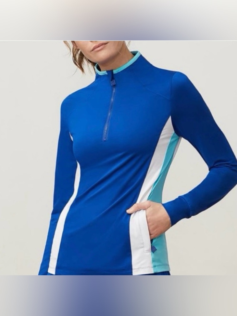 Fila Blue Long-Sleeve Half-Zip Athletic Top  Women’s Size M